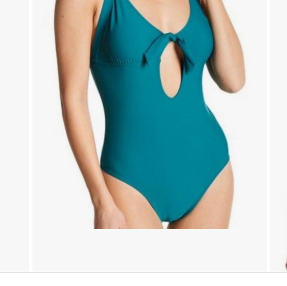 - VIGOSS SZ XL TALL EMERALD KEY HOLE OPEN BACK ONE PIECE NWT $80